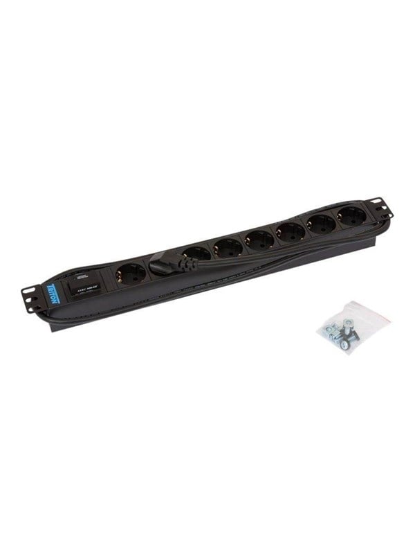 Triton RAB-PD-X08-A1 Overspanningsbeveiliging 8 AC-uitgang(en) 230 V 2 m Zwart