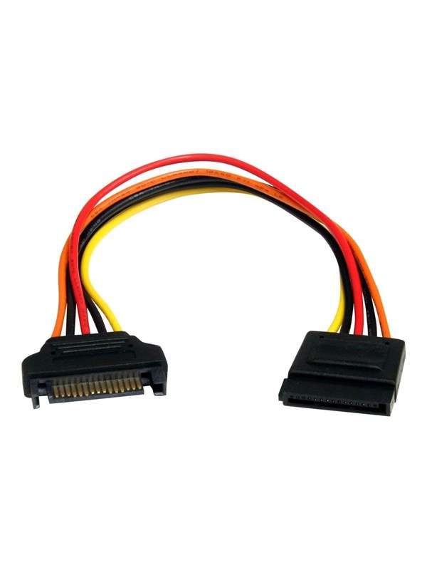 StarTech.com 15 pin SATA-voeding Extension Cable - Stroom extension cable - 20.3 cm