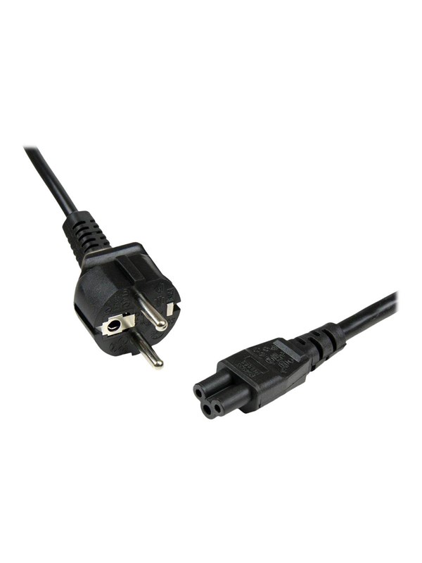 StarTech.com 3 Prong Laptop Power Cord Schuko CEE7 to C5 Clover Leaf - power cable - 1 m
