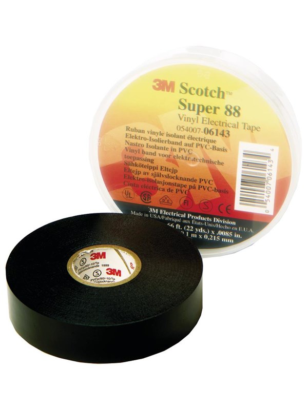 3M Super 88 1 x 66' verpakt op een kern van 1 1/2 inch