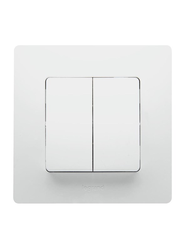 Legrand Double two switch 10a white