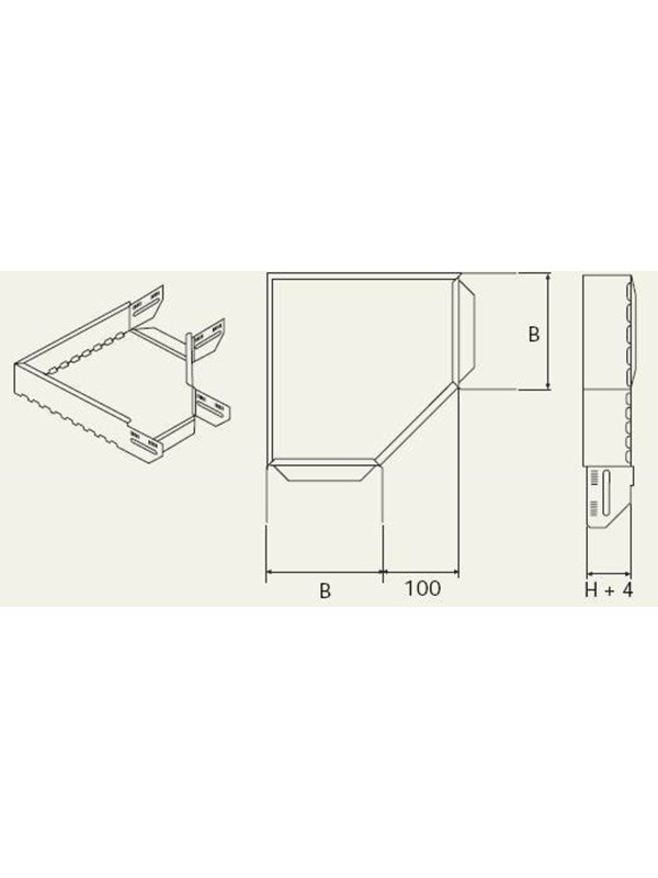 Wibe Hoekstuk 90 500mm