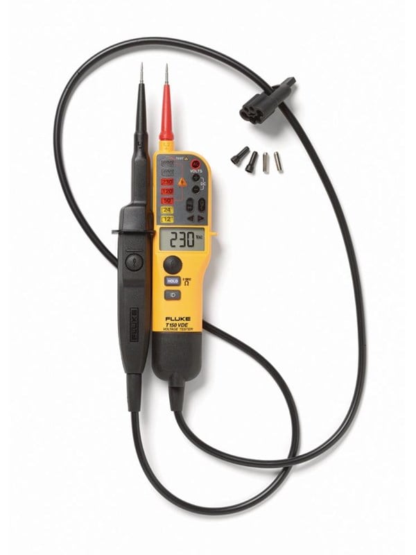 Fluke T150 Tweepolige spannings- en doorbeltester met LCD scherm - Ohm-meting - schakelbare belasting - AC/DC 690V