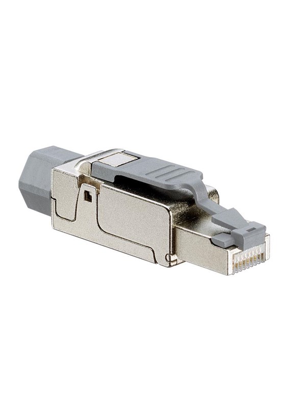 Leviton Cat 6a universal tool free plug - Grijs