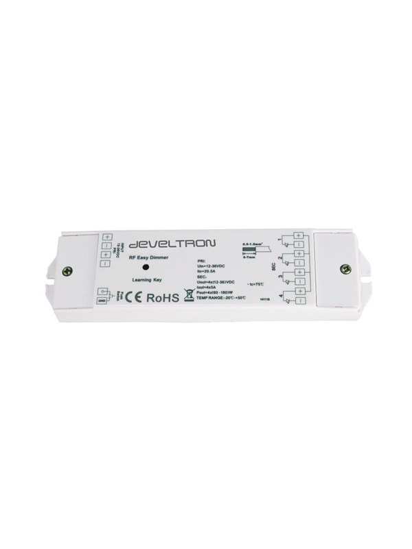 DEVELTRON LED dimmer Aan rf Afstandsbediening 12-24vdc - 4 channel