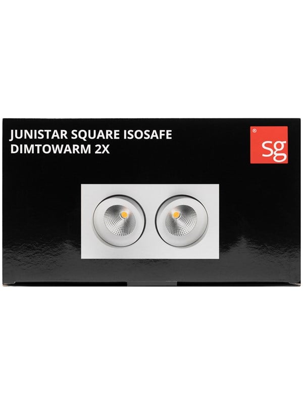 SG Armaturen Junistar square isosafe dimtowarm Wit 2x7w