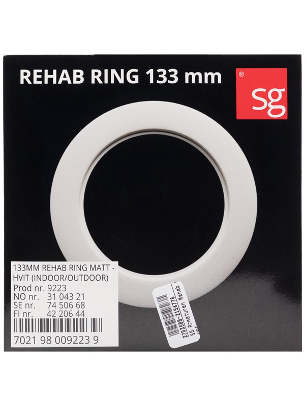 SG Armaturen Rehab ring 133mm mat Wit