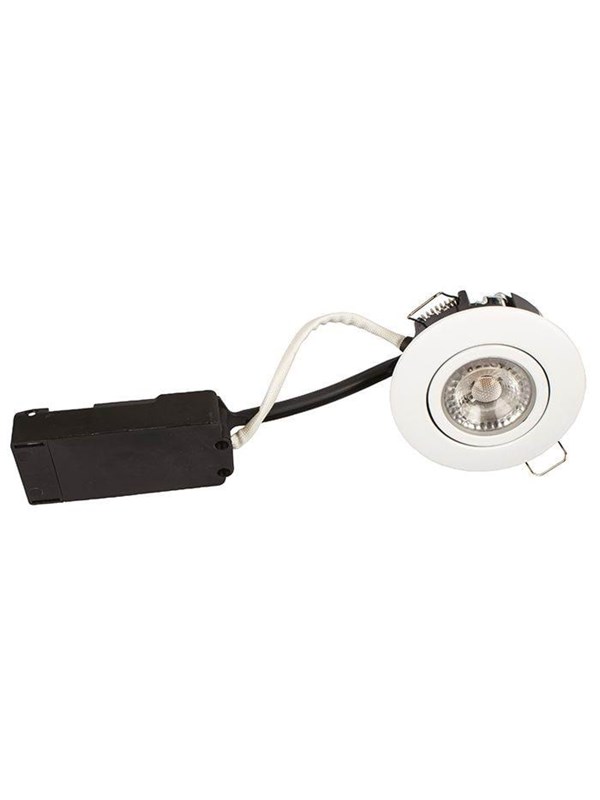 Scan Products Luna lp 230v dimmable flicker free 6.2w 4000k cri95 ip44 matt Wit round