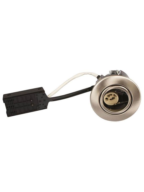 Scan Products Luna quick install 230v gu10 ip44 ss316 Geborsteld staal round