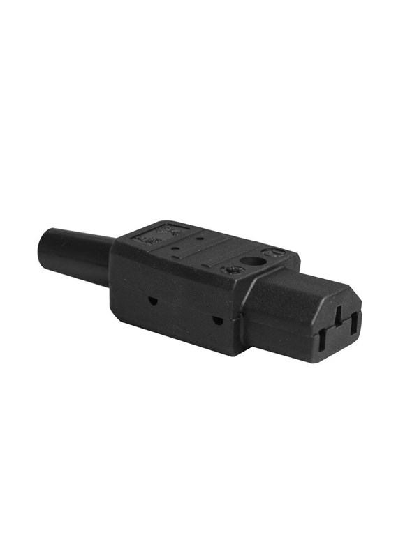 Bachmann C13 stroomstekker | recht | zwart
