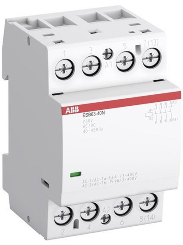 ABB Esb63-40n-06 installation contactor 4no/0nc 230 v ac/dc