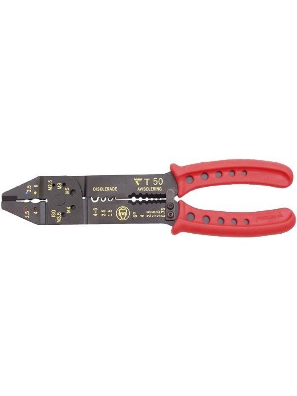 Elpress Gereedschap t50 voor preins. en unins. terminals 0,5-6mm2 + 1,5-6m