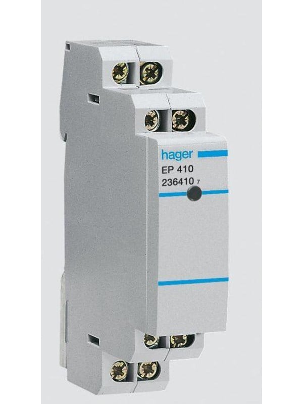 Hager Electronic latching relay 1no 8-24v