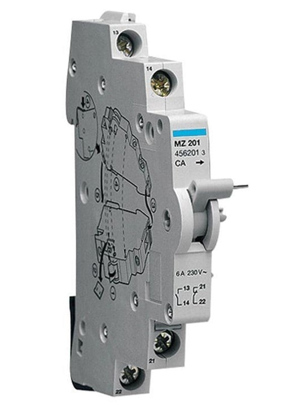 Hulpcontact Grijs 6 A 1x NC, 1x NO 240 V Hager MZ201