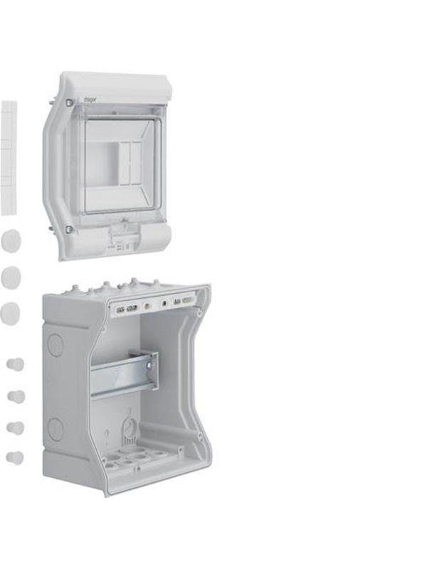 Hager Enclosure 6 module 1 row ip65