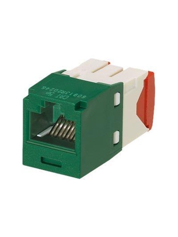 PANDUIT Mini-com module cat 5e utp 8 pos 8 wire Universal Groen