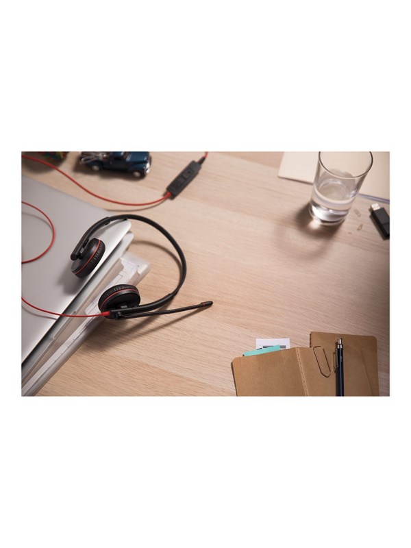 POLY Blackwire 3225 Headset Bedraad Hoofdband Kantoor/callcenter USB Type-C Zwart