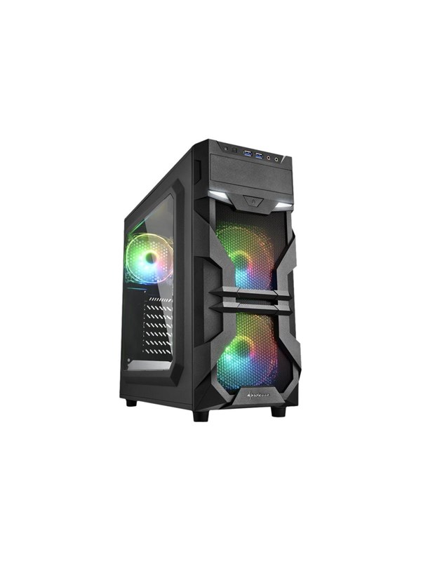 Sharkoon VG7-W RGB - middelgrote toren - ATX - Case - Tower - Zwart