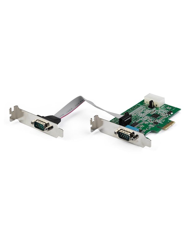 StarTech.com PEX2S953LP 2-Port RS232 Serial Adapter Card 16950 UART PCIe