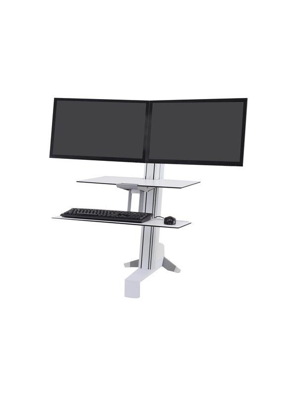 Ergotron WorkFit-S Dubbele Werkstation met Werkblad Sta-bureau