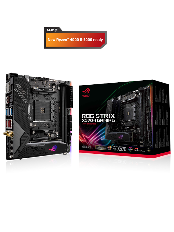 Asus ROG STRIX X570-I GAMING Moederbord - AMD X570 - AMD AM4 - DDR4 RAM - Mini-ITX