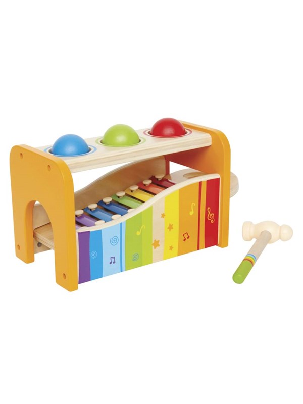 Hape Hamerbank met Xylofoon - Houten Muziekspeelgoed voor Peuters vanaf 12 Maanden
