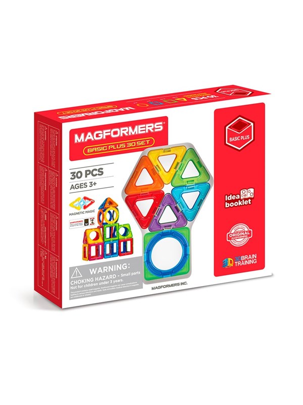 Magformers Basic Plus Set- bouwset 30 stuks- magnetisch speelgoed- speelgoed 3,4,5,6,7 jaar jongens en meisjes– Montessori speelgoed- educatief speelgoed- constructie speelgoed