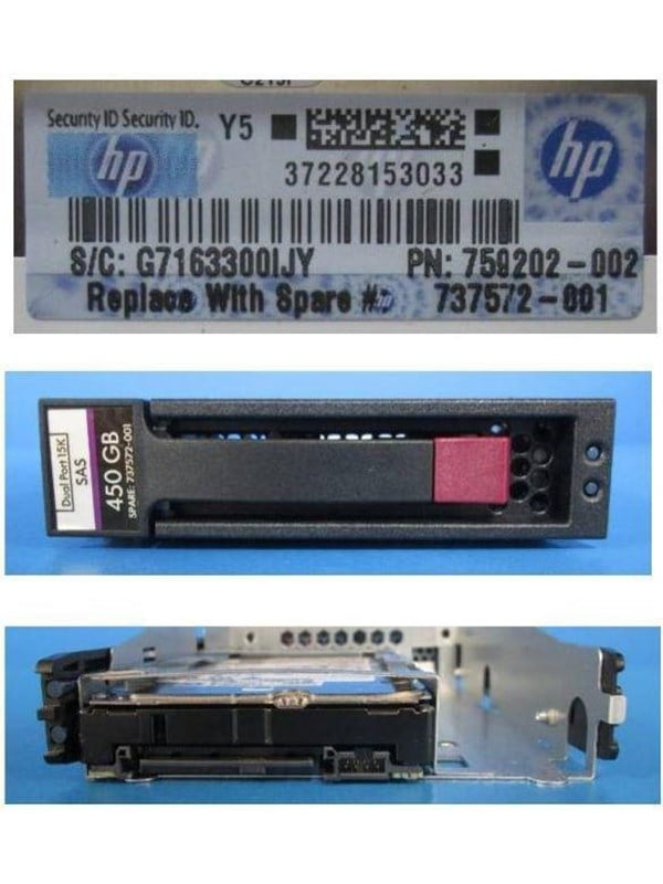HP E Dual Port Enterprise - 450GB - Harde schijf - 737572-001 - SAS3 - 3.5" LFF