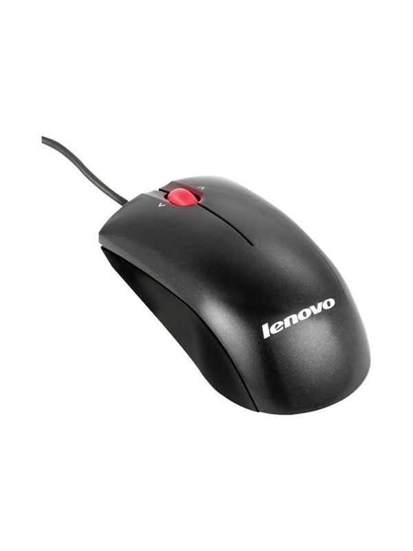 Lenovo  mouse - USB - metallic black - Muis - Laser - 3 knoppen - Zwart