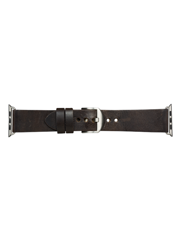 dbramante1928 Bornholm - Watch Strap 44mm - Dark Brown/Silver