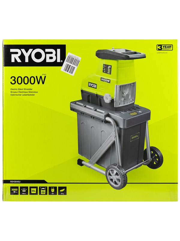 Ryobi RSH3045U - Hakselaar - 3000 W - Automatisch Materiaalvoer - Omgekeerde Functie