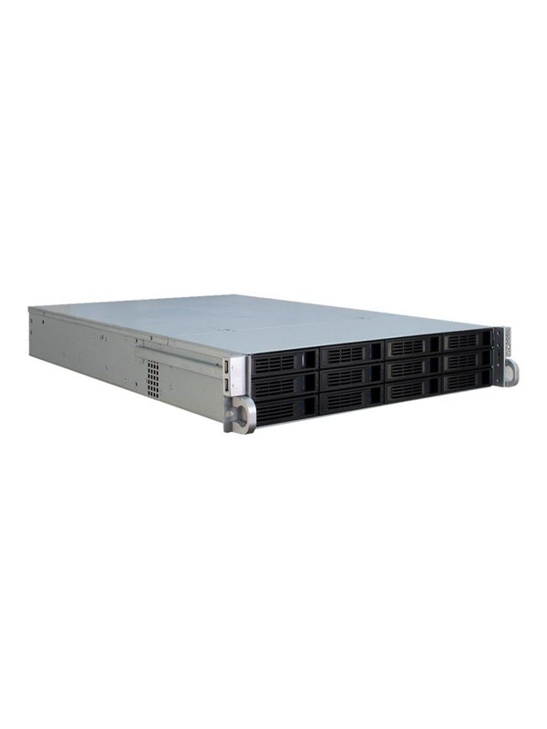 Inter-Tech IPC 2U-2412 - Case - Server (Rack) - Zwart