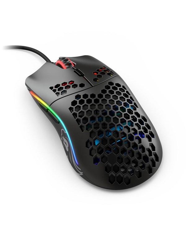 Glorious Model O- (Small) - Mat zwart - Gaming muis - Optisch - 6 knoppen - Zwart met RGB-licht