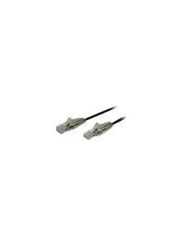 StarTech.com 2m CAT6 Cable - Zwart Slim CAT6 Patch Cord - Snagless - LSZH - patch cable - 2 m - Zwart - Zwart - 2m
