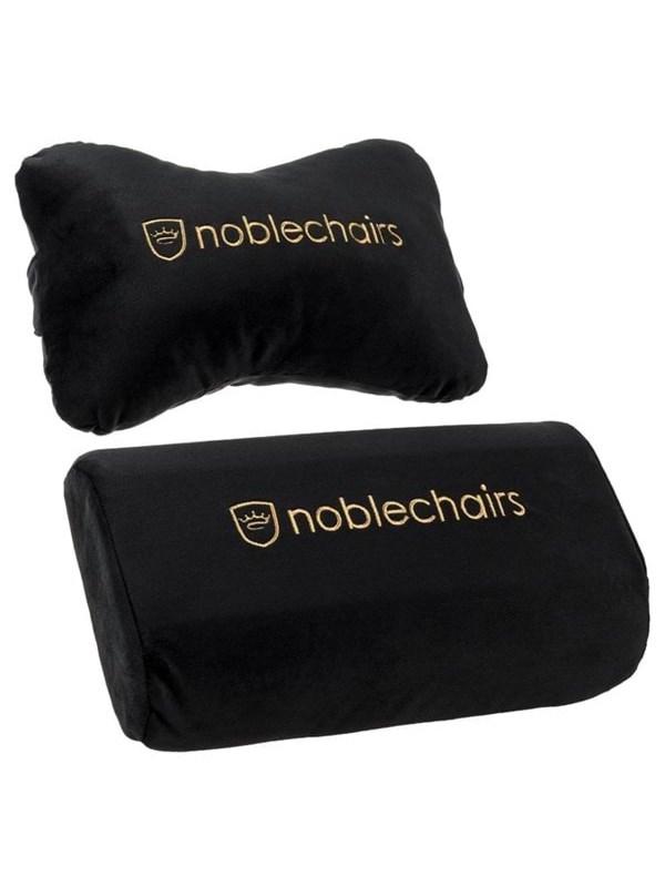 Noblechairs Kussenset nek- en lendensteun voor Epic, Icon, Hero gamestoel zwart/goud