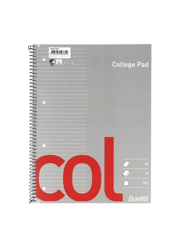Bantex Col College Pad A4 Ruled