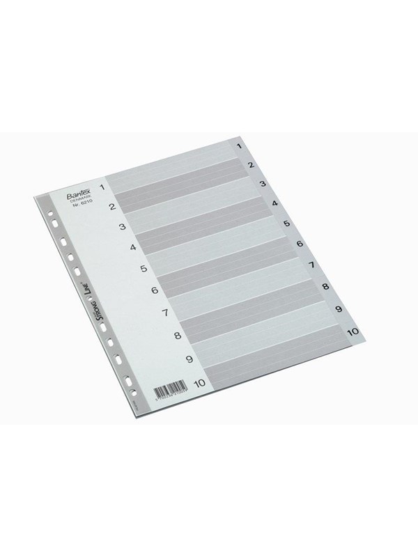 Bantex Strong Line-Index Grijs A4 1-10 Grijs