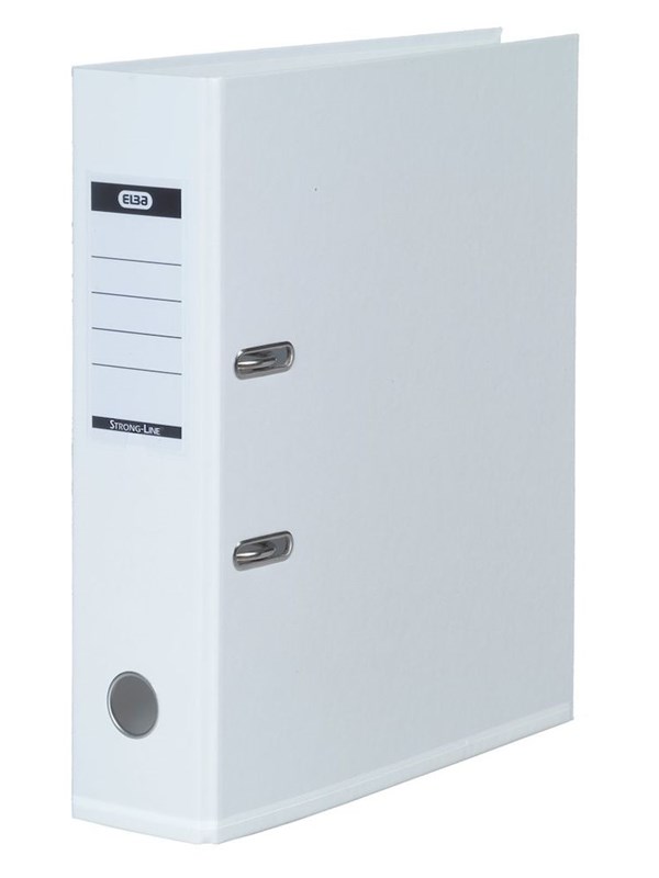 ELBA "Strong-Line" Lever Arch File PP exchangeable spine label Wit A4 8 cm