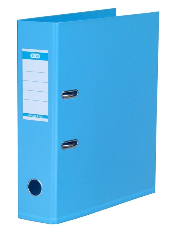 ELBA "Strong-Line" Lever Arch File PP exchangeable spine label Lichtblauw A4 8cm