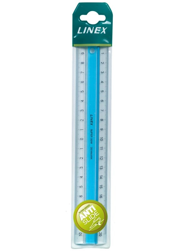 Linex Super Ruler 20 cm Acrylic Light Blauw