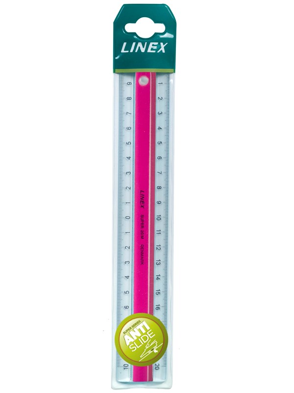 Linex Super Ruler 20 cm Acrylic Roze