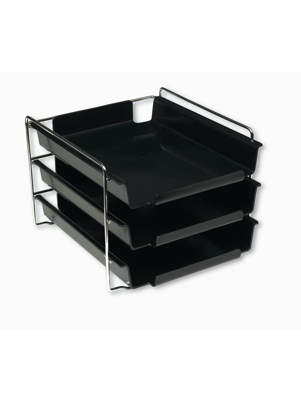 Bantex Vision Letter Trays Cash & Carry 3-Pack Zwart