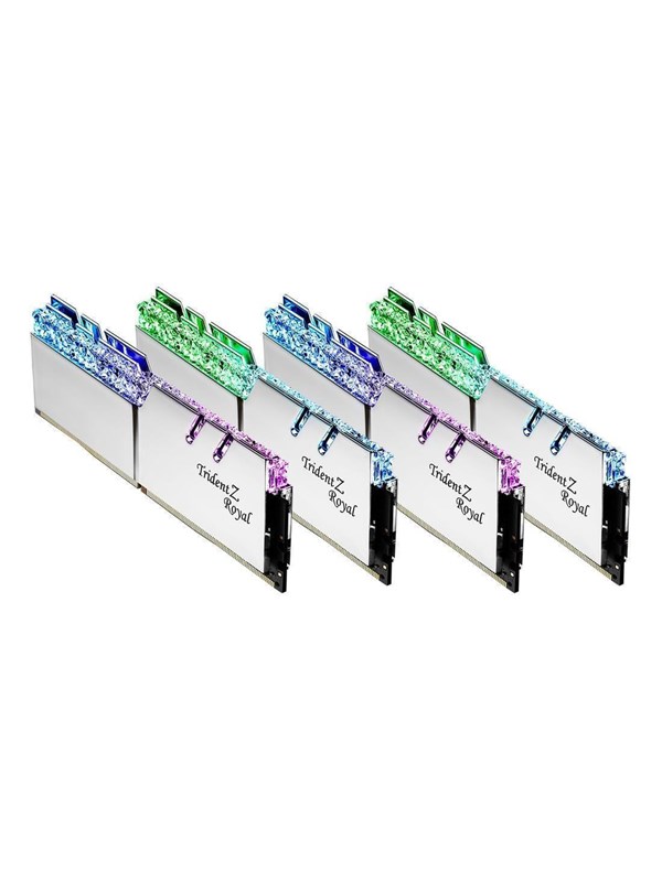 G.Skill Trident Z Royal DDR4-3600 - 64GB - CL16 - Quad Channel (4 pcs) - Intel XMP - Zilver met RGB