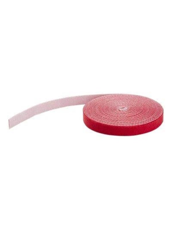 StarTech.com 50ft. Hook and Loop Roll - Rood - Cable Management - hook & loop fastener