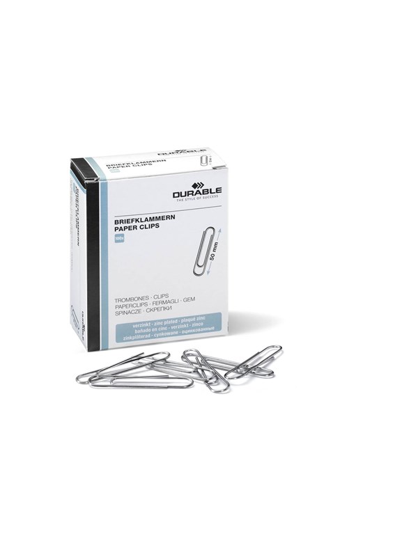 DURABLE Papir clips 50 mm zinkbelagt 100 pcs.