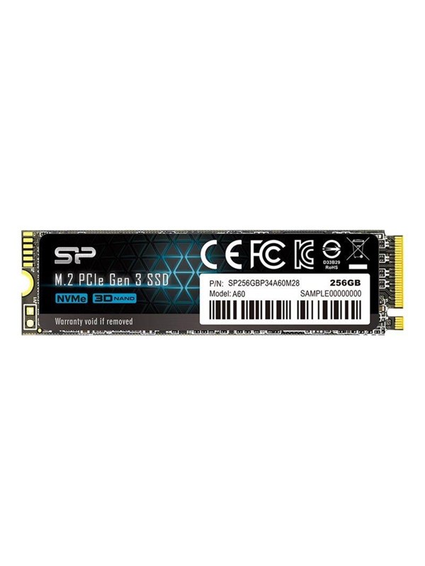 Silicon Power - P34A60 - Interne SSD - PCIe Gen3x4 - NVMe M.2 2280 - 256GB
