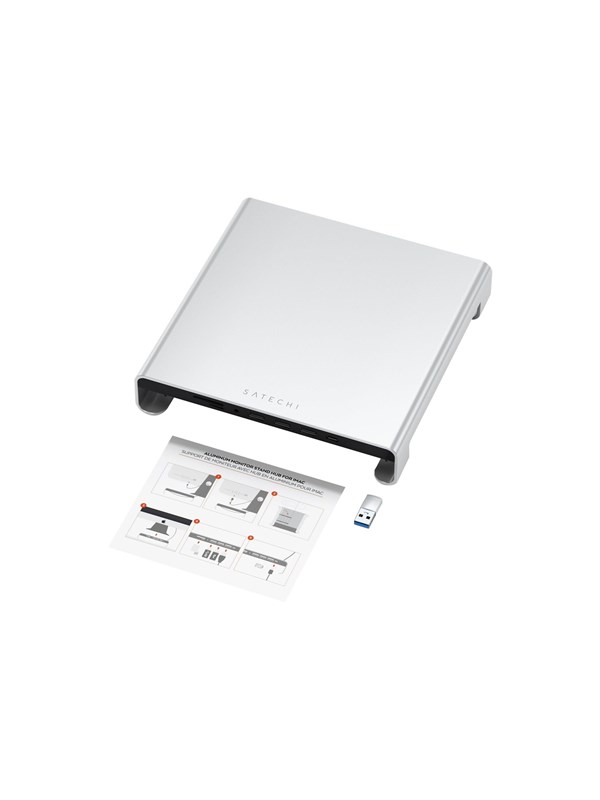 Satechi Type-C Aluminum Monitor Stand Hub for iMac - docking station + monitor stand