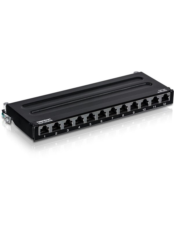 TRENDnet TC-P12C6AS 12-Port Cat6A Shielded Wall Mount Patch Panel