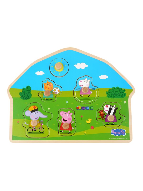 Barbo Toys Peppa Pig - Wooden Peg Puzzle - Playground
