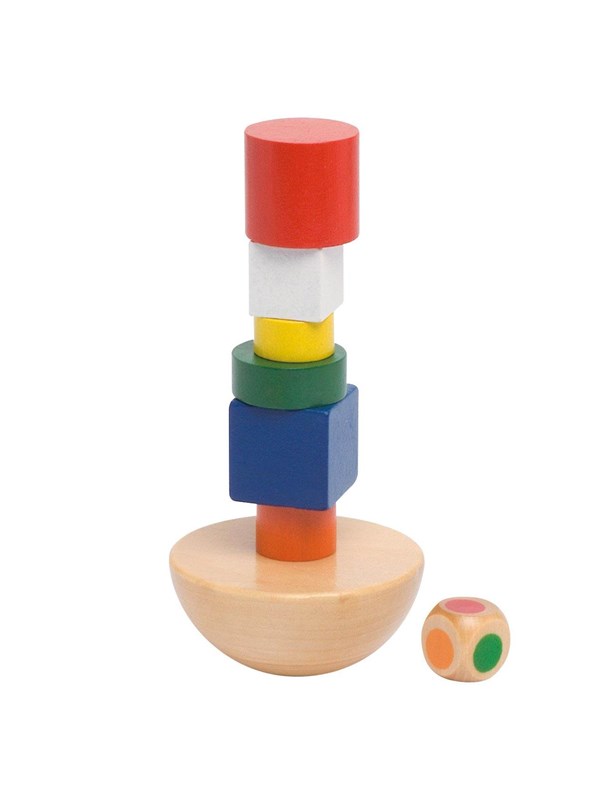 GOKI Balansspel - Evenwichtstoren - In Katoenen Zakje - 3 Jaar